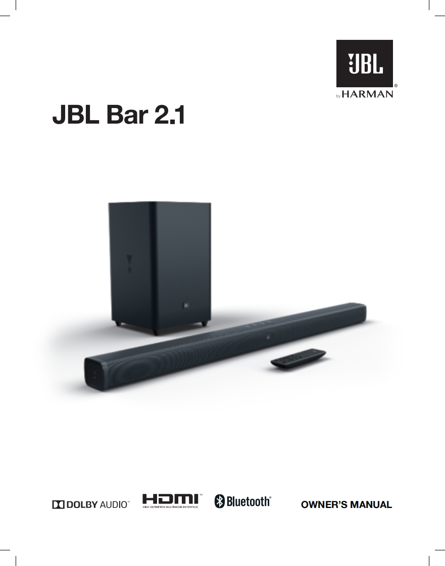 JBL_Bar_2.1_操作说明书手册_English