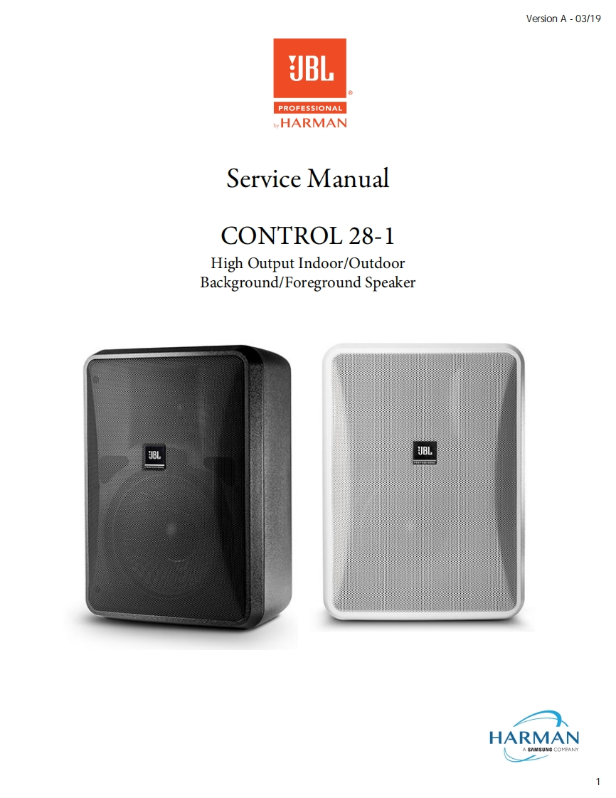 JBL_CONTROL_28-1_ServiceManual_A维修手册电器原理图