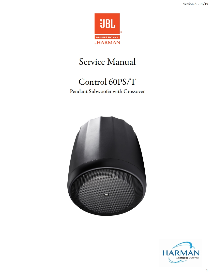 JBL_Control-60PST_ServiceManual_verA维修手册电器原理图