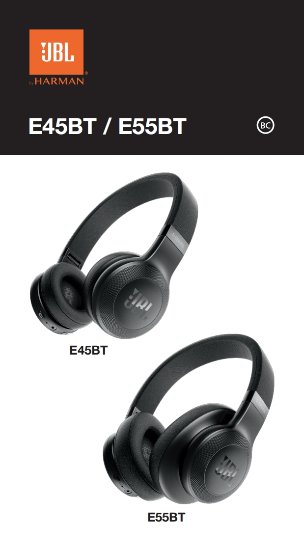 JBL_E45BT_E55BT_用户操作使用说明书手册_Multilingual