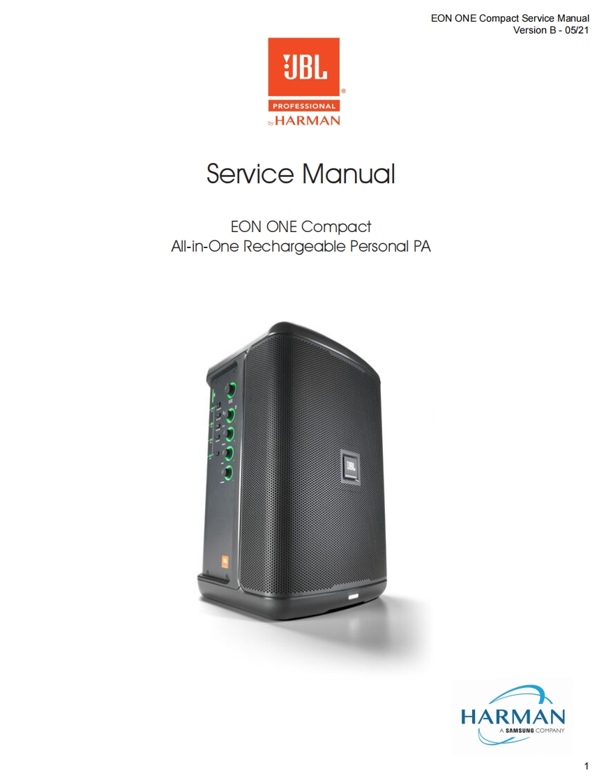 JBL_EON_ONE_Compact_ServiceManual_vB维修手册电器原理图