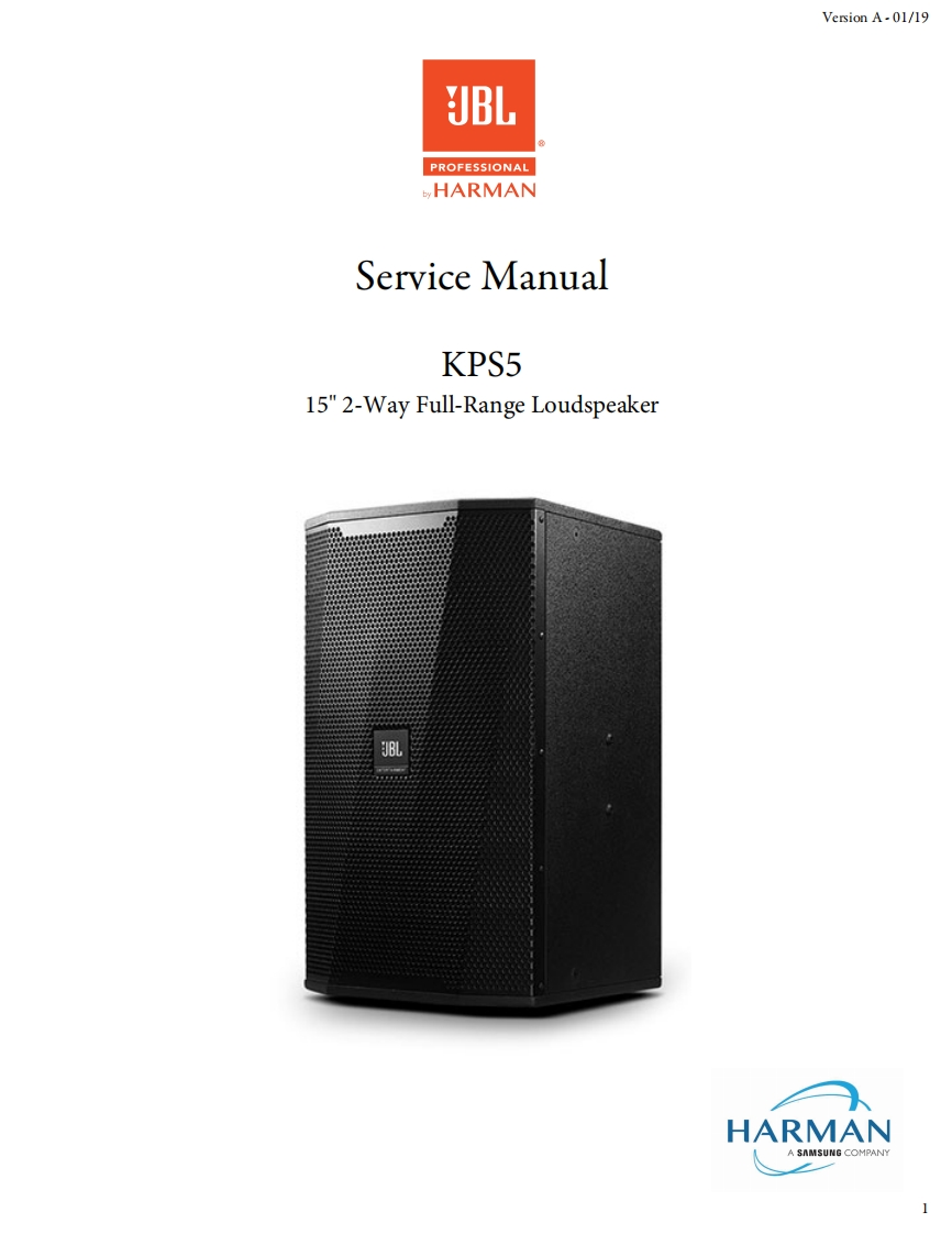 JBL_KPS5_ServiceManual_vA维修手册电器原理图