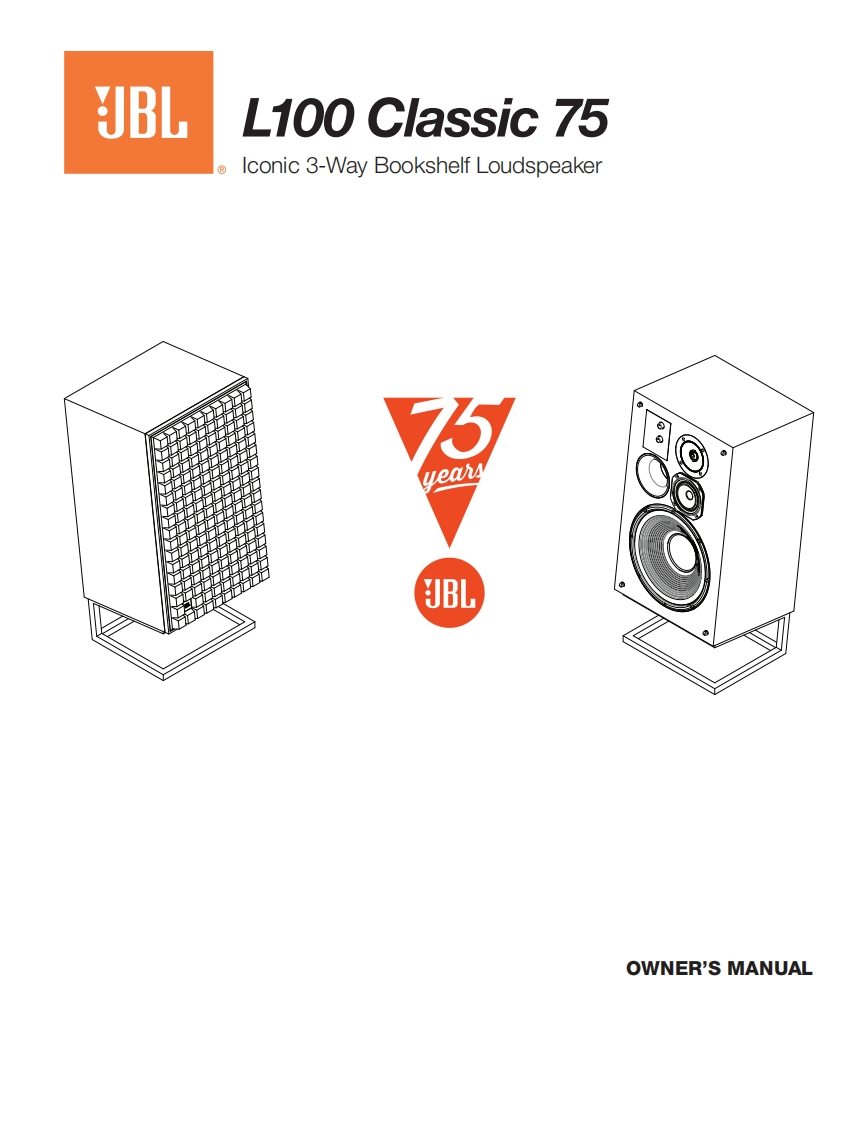 JBL_L100Classic75使用操作说明书手册Multilingual
