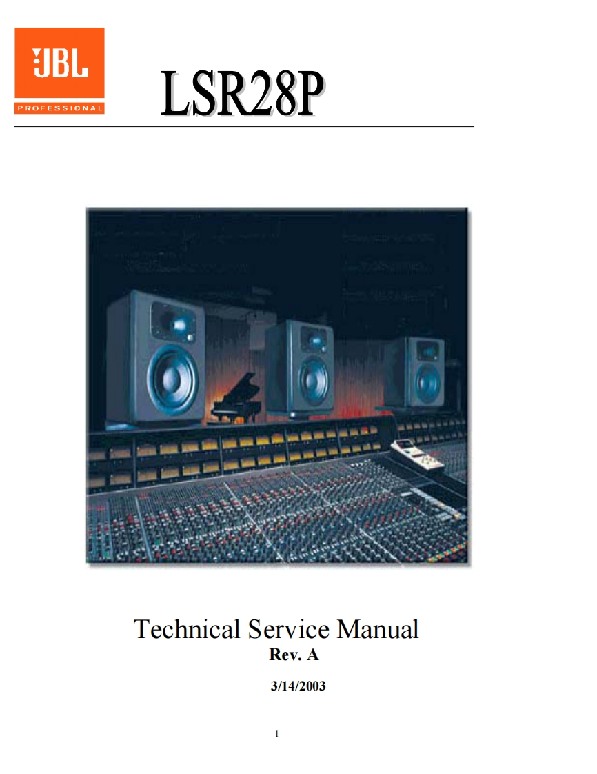 JBL_LSR28P_ServMan_Rev_A维修手册电器原理图