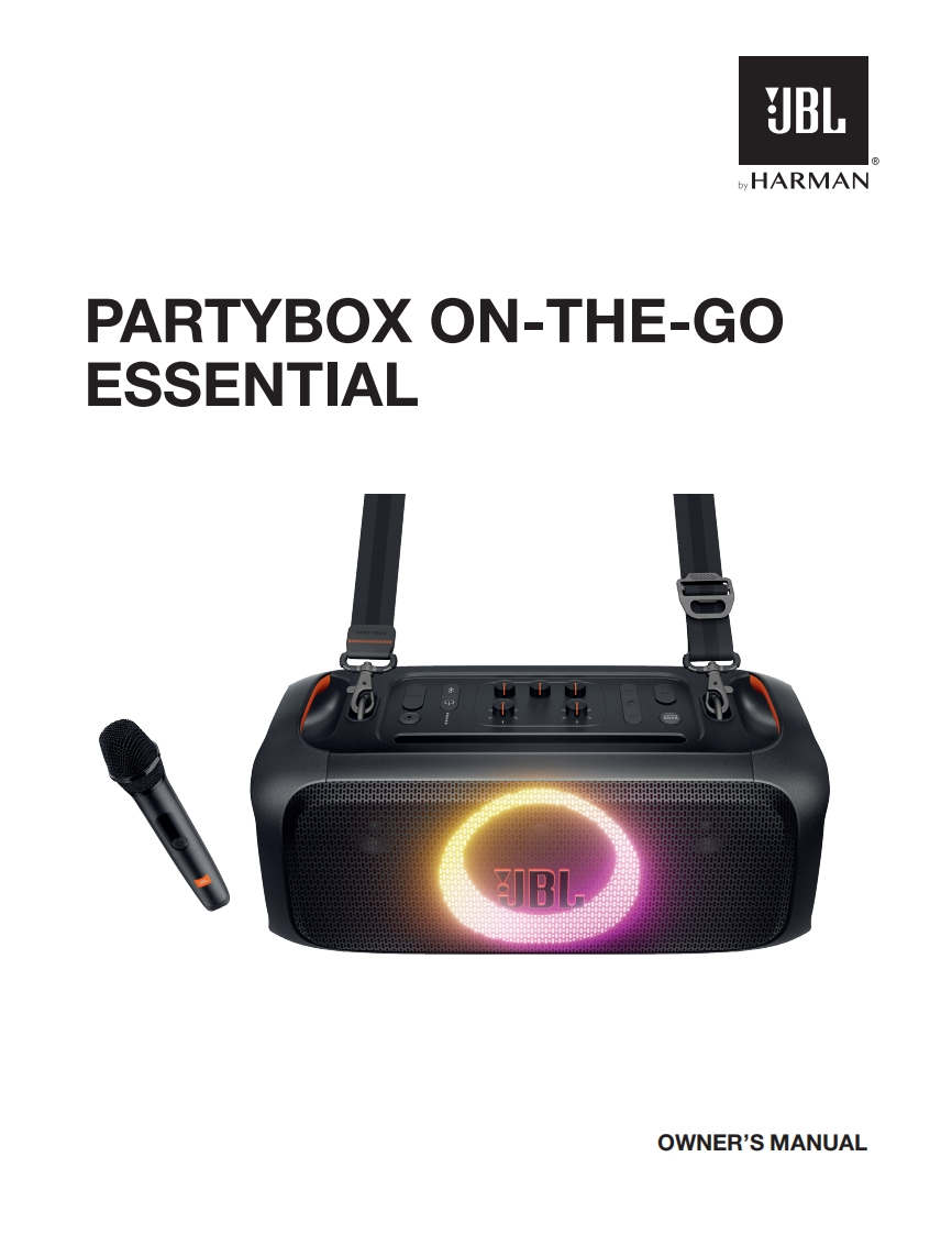 JBL_PARTYBOXOTGEssential_用户操作使用说明书手册_EN_V1