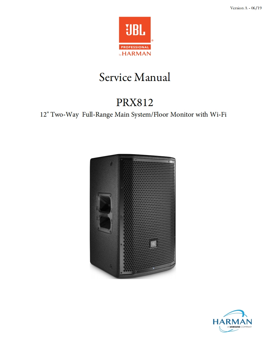 JBL_PRX812W_ServiceManual_vA维修手册电器原理图
