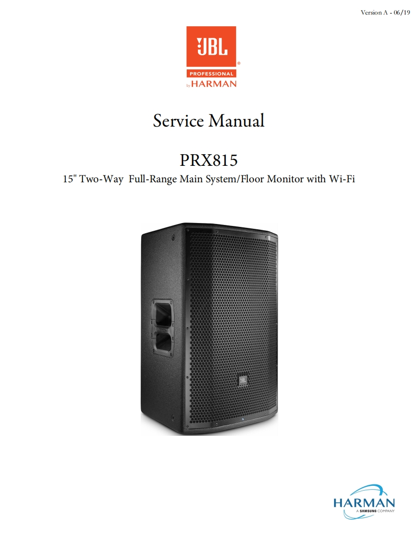 JBL_PRX815W_ServiceManual_vA维修手册电器原理图