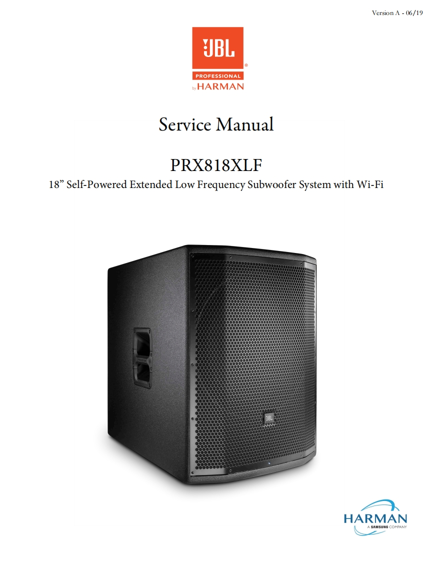 JBL_PRX818XLFW_ServiceManual_vA维修手册电器原理图