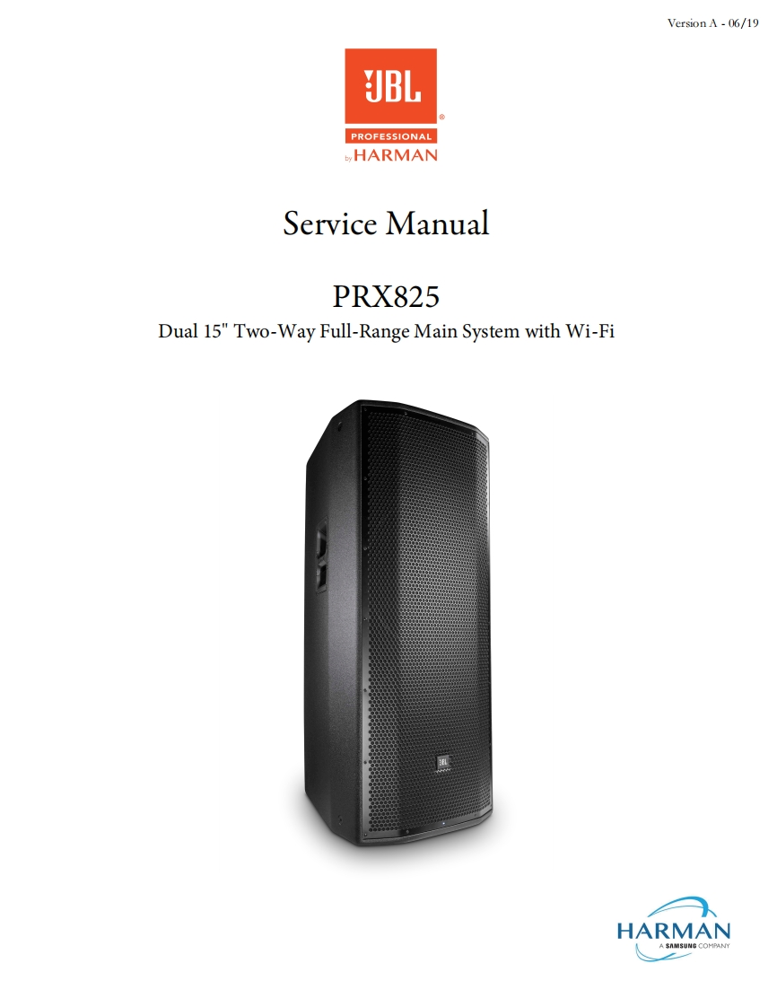 JBL_PRX825W_ServiceManual_vA维修手册电器原理图