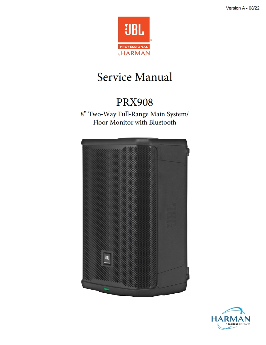JBL_PRX908_ServiceManual_vA维修手册电器原理图