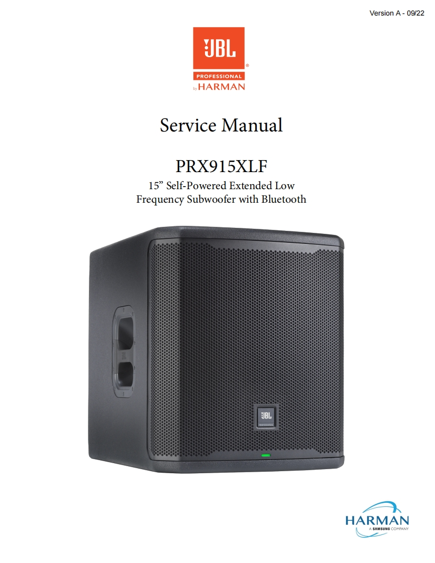 JBL_PRX915XLF_ServiceManual_vA维修手册电器原理图