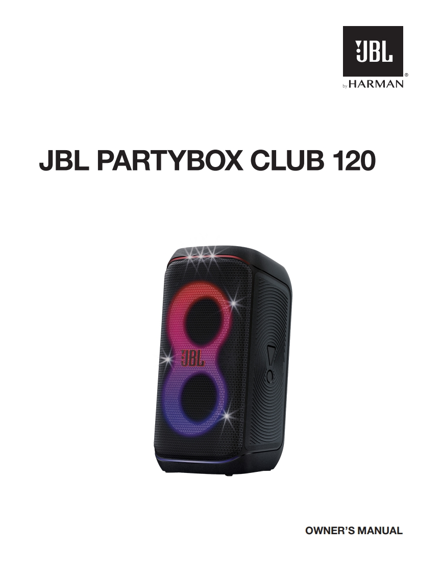 JBL_PartyBox_Club_120_使用操作说明书手册_Global_EN_V2