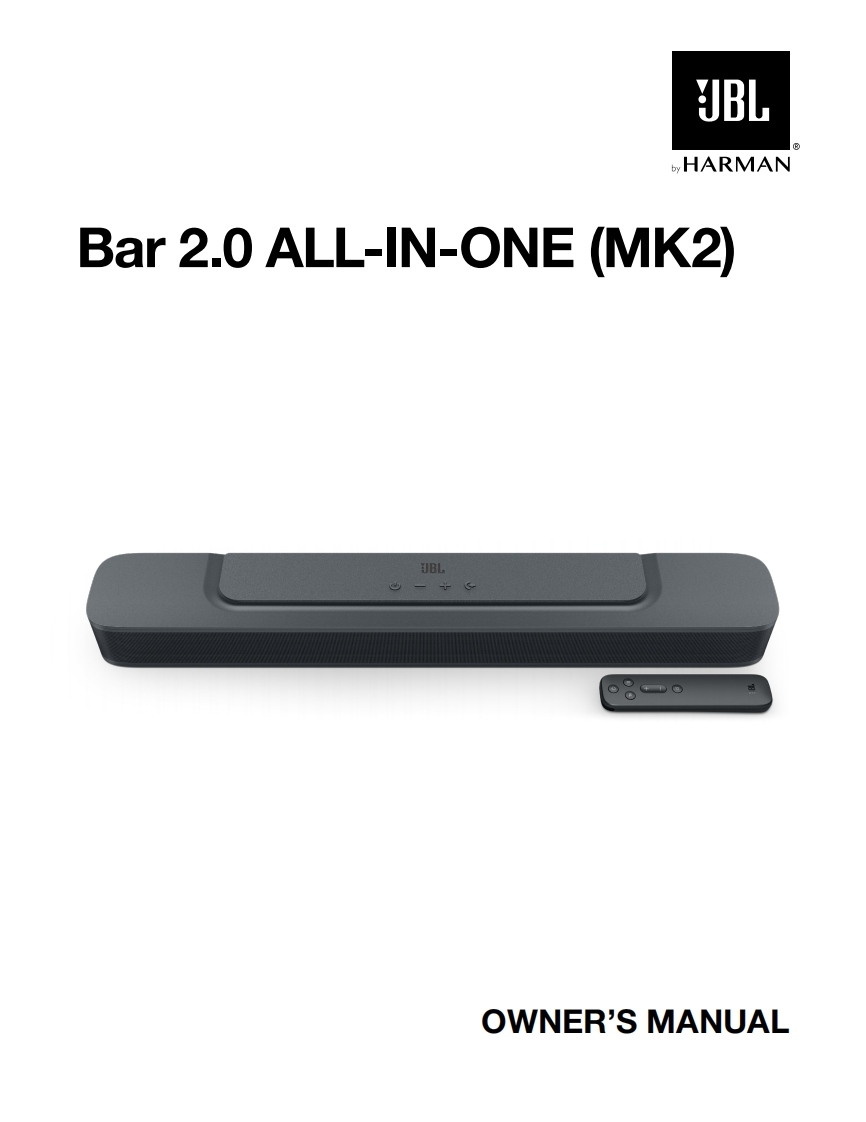 JBL_SB_Bar2.0(MK2)_用户操作使用说明书手册_EN_V2