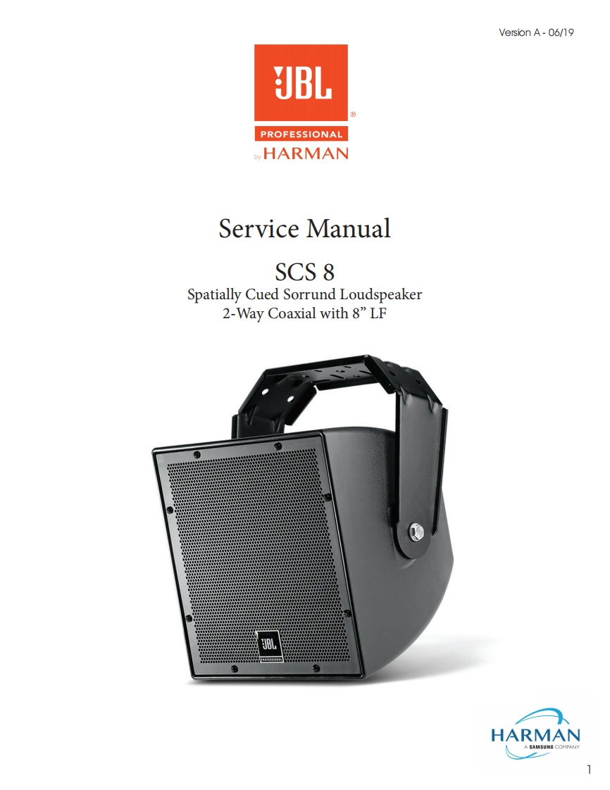 JBL_SCS8_ServiceManual_v1维修手册电器原理图