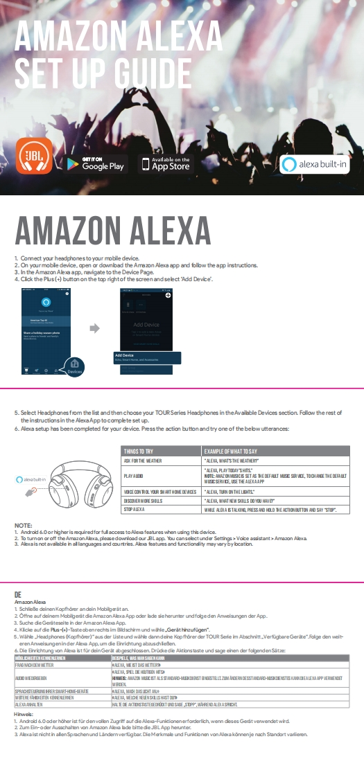 JBL_TOURONE_用户操作使用说明书手册_AmazonAlexa