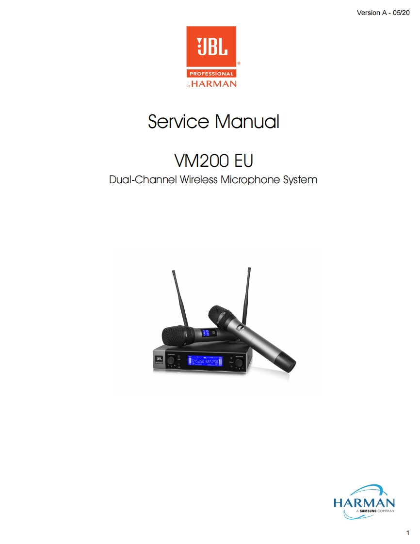 JBL_VM200_EU_ServiceManual_revA维修手册电器原理图