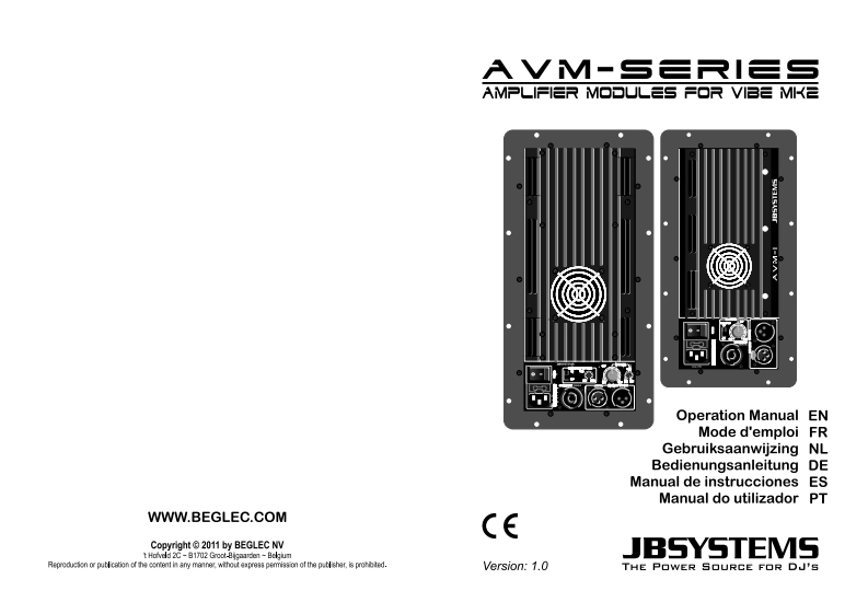 JB_AVM_1_DIGITAL_AMPLIFIER_MODULE_300W_4_OHM_使用说明书手册