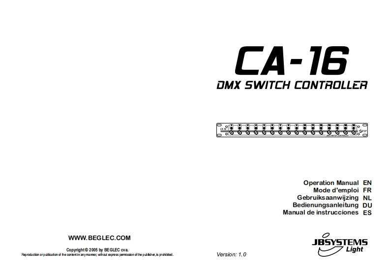 JB_CA16_使用说明书手册