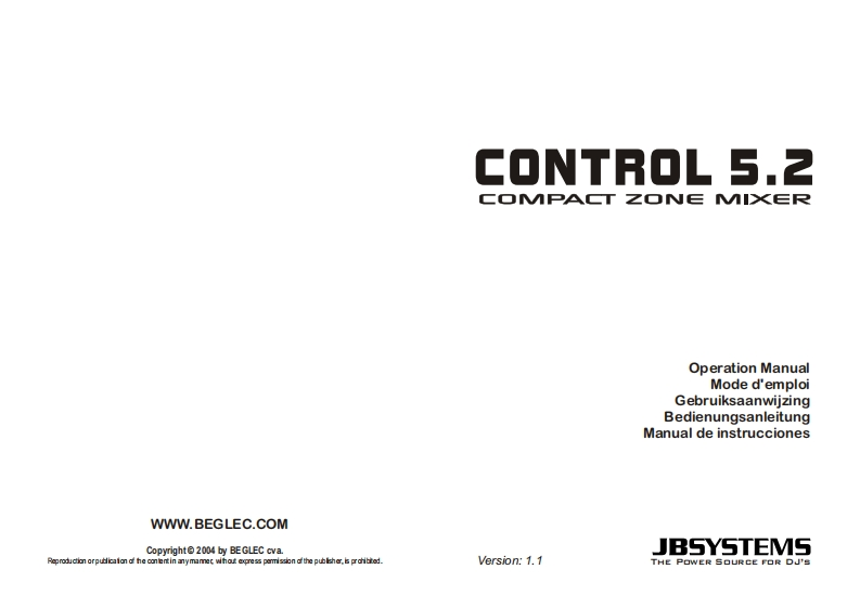 JB_CONTROL52_使用说明书手册