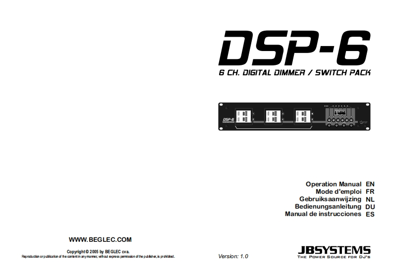 JB_DSP6_使用说明书手册