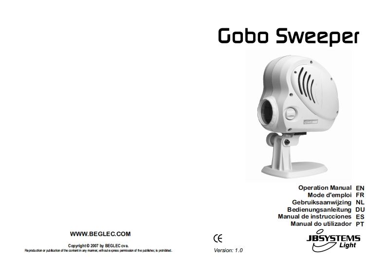 JB_Gobo_Sweeper_使用说明书手册