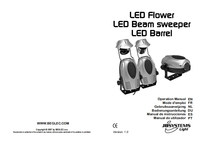JB_LED_Beam_Sweeper_使用说明书手册