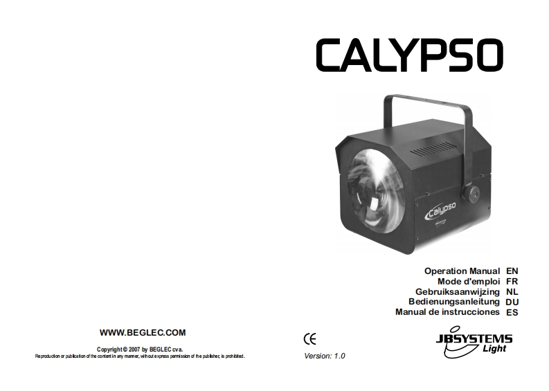 JB_LED_Calypso_DMX_使用说明书手册