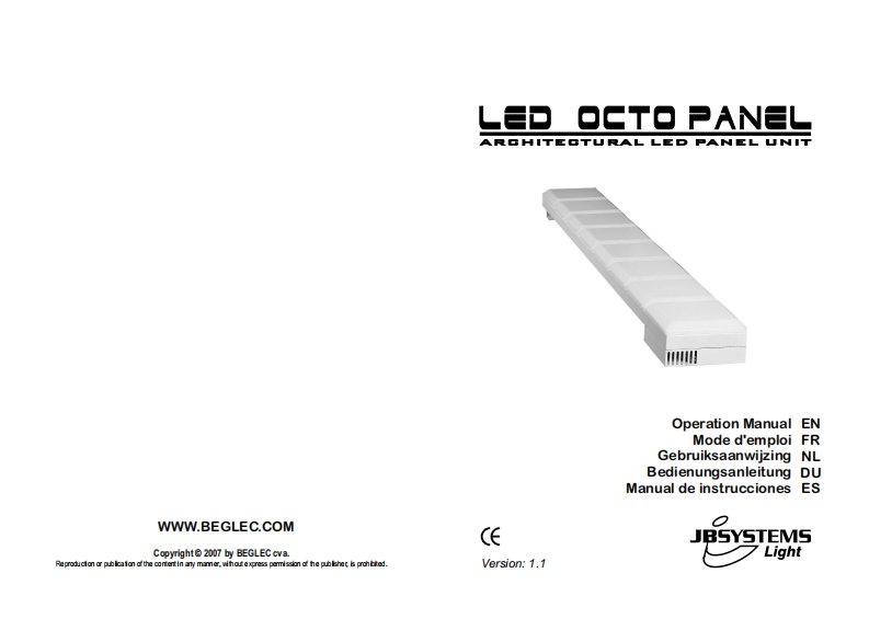 JB_LED_Octo_Panel_使用说明书手册