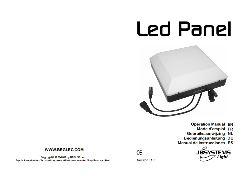 JB_LED_Panel_DMX_使用说明书手册