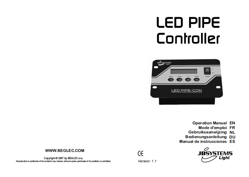 JB_LED_Pipe_Controller_使用说明书手册