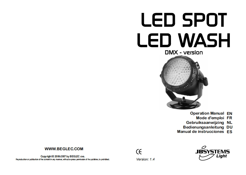 JB_LED_Spot_使用说明书手册