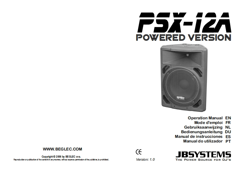 JB_PSX12A_使用说明书手册