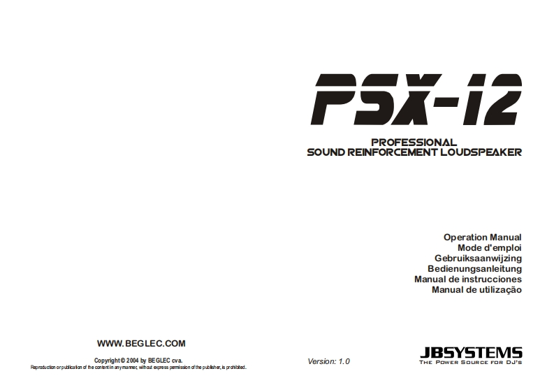 JB_PSX12_使用说明书手册