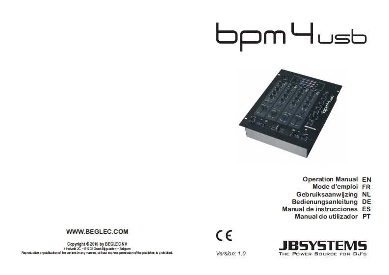 JB_Systems_BPM_4_USB_使用说明书手册