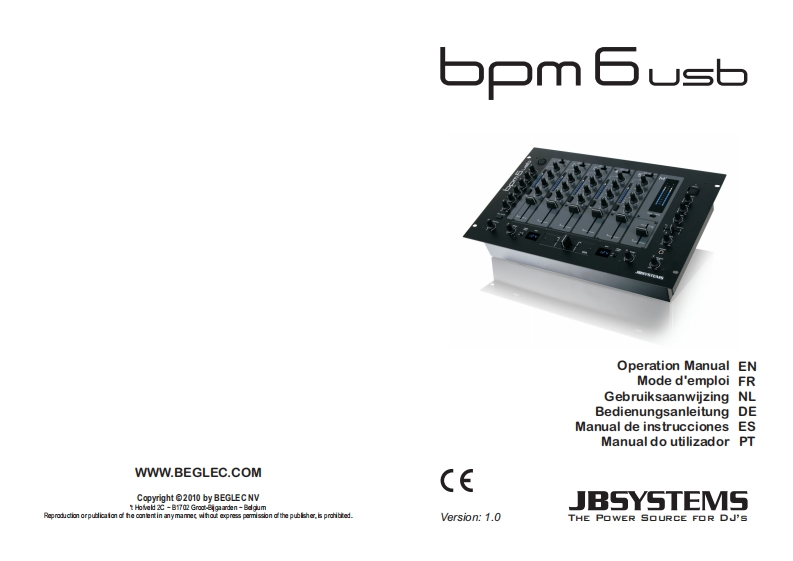JB_Systems_BPM_6_USB_使用说明书手册
