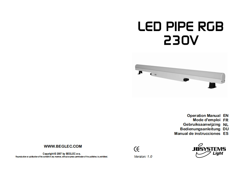 JB_Systems_DJ_Light_LED_Pipe_使用说明书手册