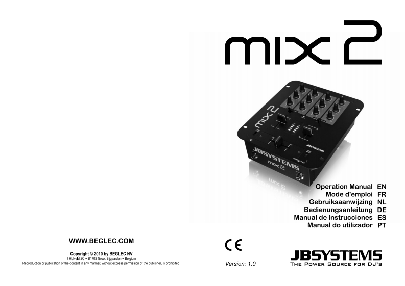 JB_Systems_DJ_Mixer_MIX_2_使用说明书手册