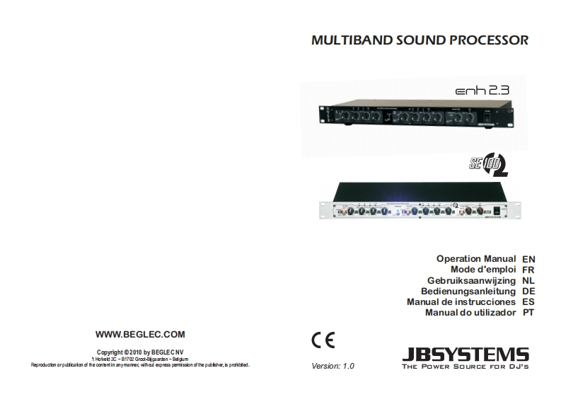 JB_Systems_ENH_2.3_Sound_Enhacher_使用说明书手册