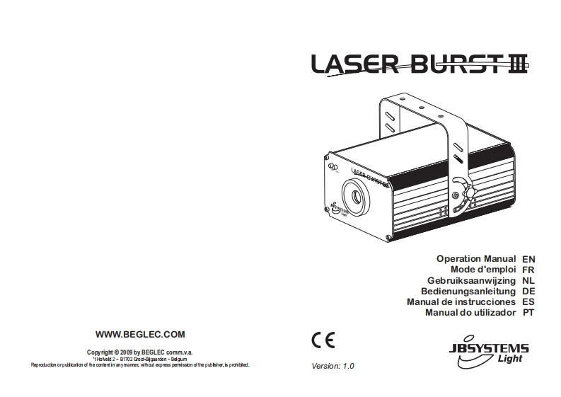 JB_Systems_LASER_BURST_3_使用说明书手册
