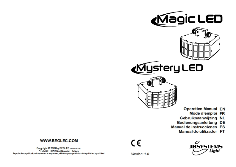 JB_Systems_LED_MYSTERY_使用说明书手册