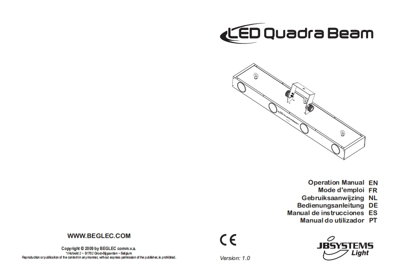 JB_Systems_LED_QUADRA_BEAM_使用说明书手册