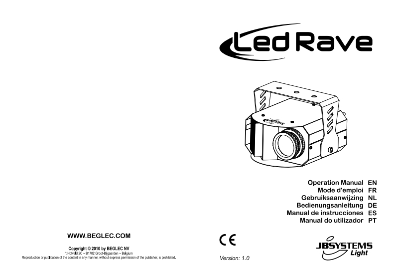JB_Systems_LED_Rave_使用说明书手册