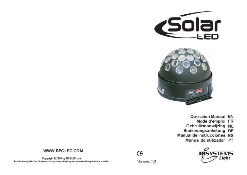 JB_Systems_LED_Solar_使用说明书手册