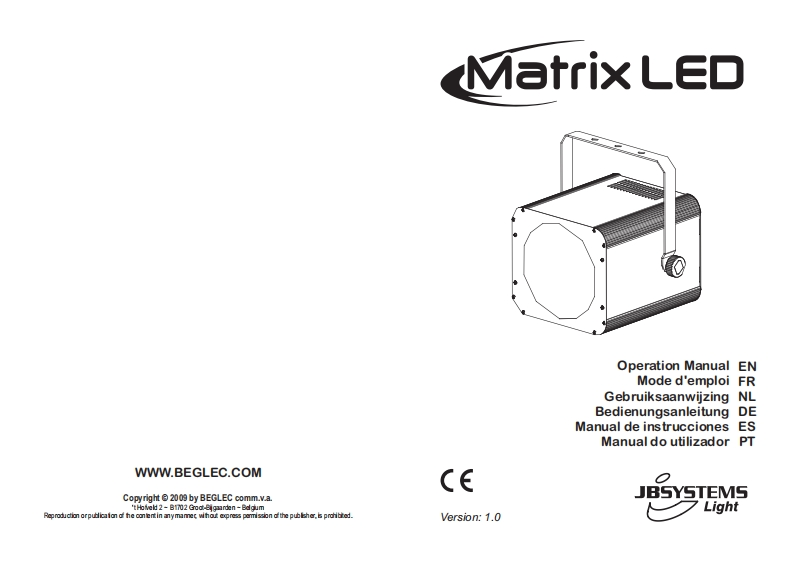JB_Systems_MATRIX_LED_使用说明书手册