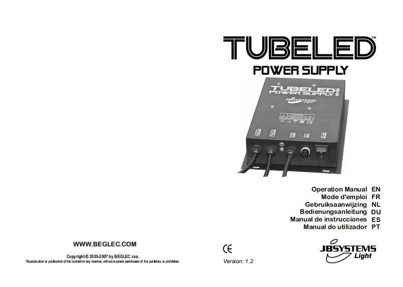 JB_TubeledPowerSupply_使用说明书手册