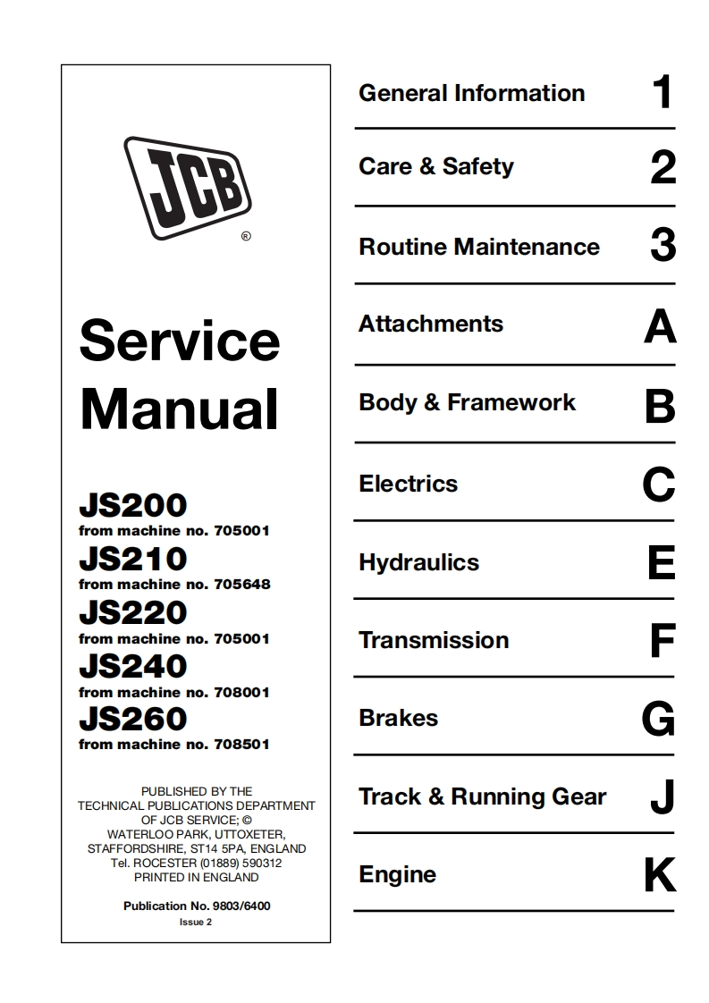 JCB-JS200-JS210-JS220-JS240-JS260-Service-Repair-Manual维修电器手册