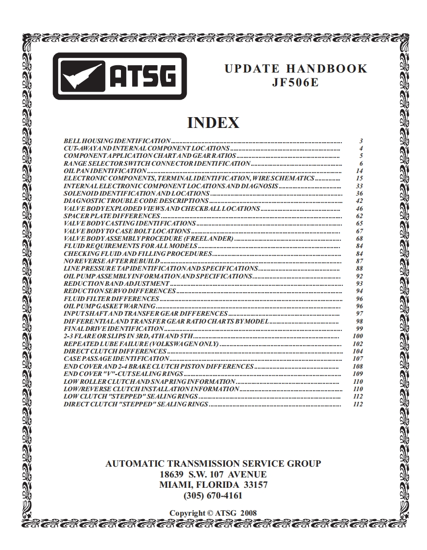JF506E-repair-manual变速箱维修手册