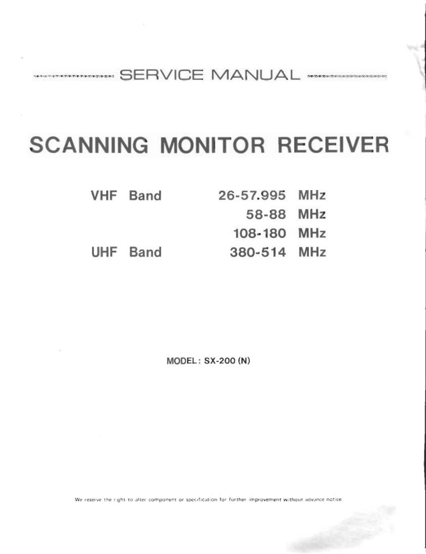 JIL-SX-200-(Service-Manual维修手册含电器原理图)