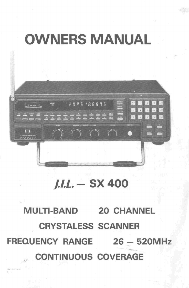 JIL_SX-400_使用说明书手册