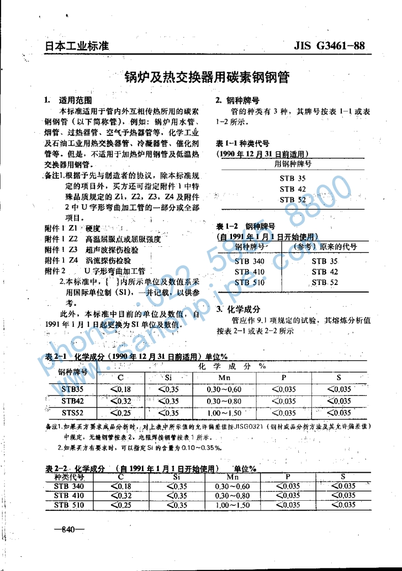 JIS-G3461-1988-中文版-锅炉及热交换用碳素钢钢管标准规范新质力文库 - 聚焦新质生产力发展的数字化知识库_行业洞察 / 理论成果 / 实践指南免费下载新质力文库